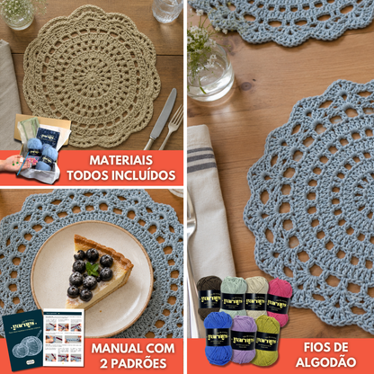 Projeto Completo de Crochet (Bases de Mesa)