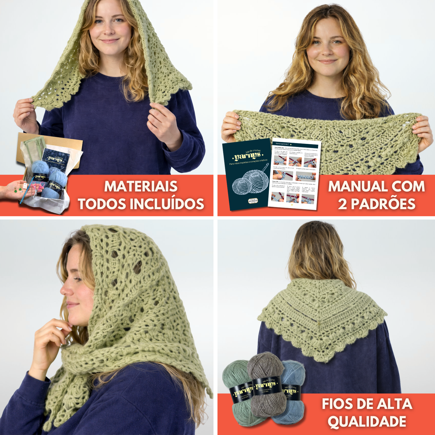 Projeto Completo de Crochet (Lenço/Xaile)
