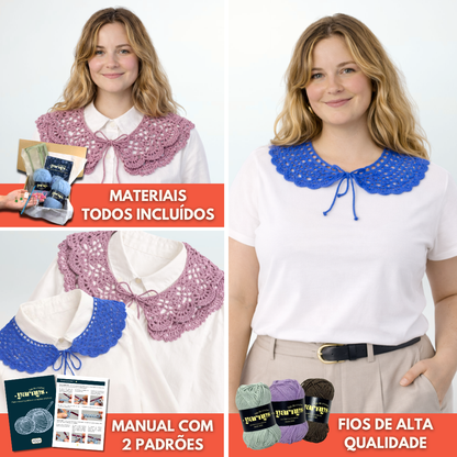Projeto Completo de Crochet (Gola de Algodão)