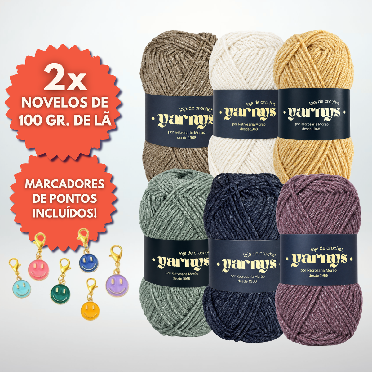 Conjunto de Fios de Lã Reciclada