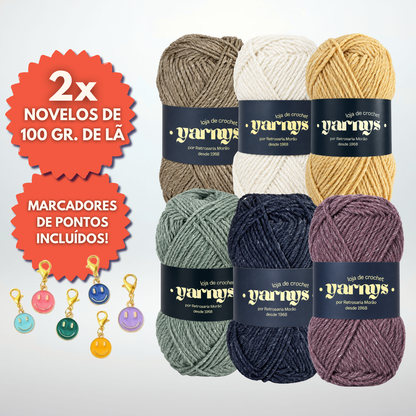 Conjunto de Fios de Lã Reciclada